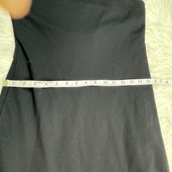 Club Monaco Fluted Strapless Knit Dress Black Size L NWT Old Money Luxury - Picture 9 of 13